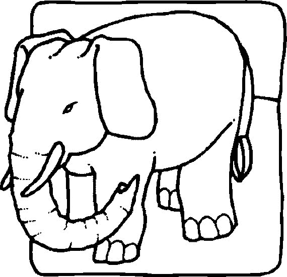 Plansa de colorat cu Elefant 23 16